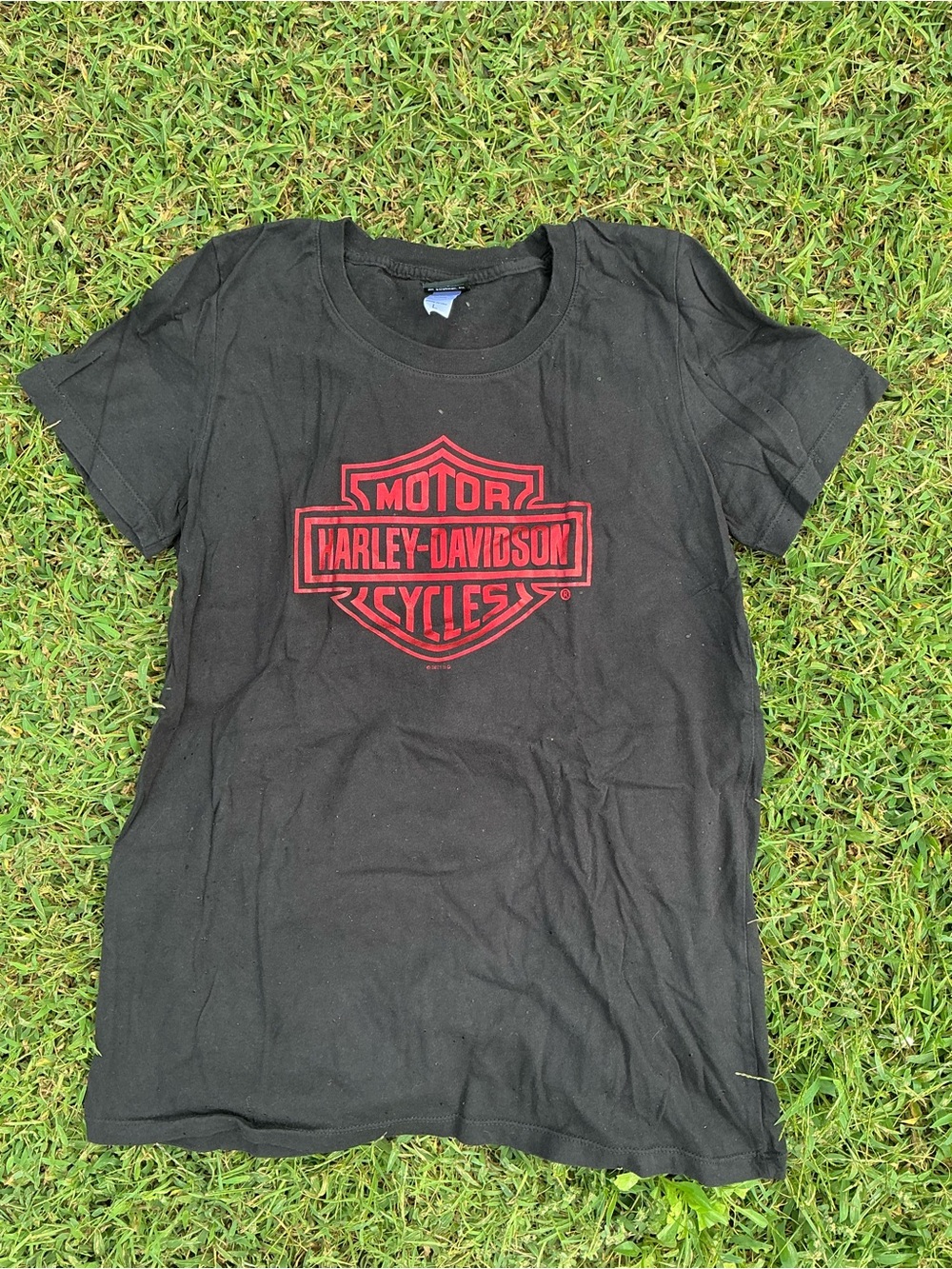 Harley-Davidson Black Tee with Red Shield Logo